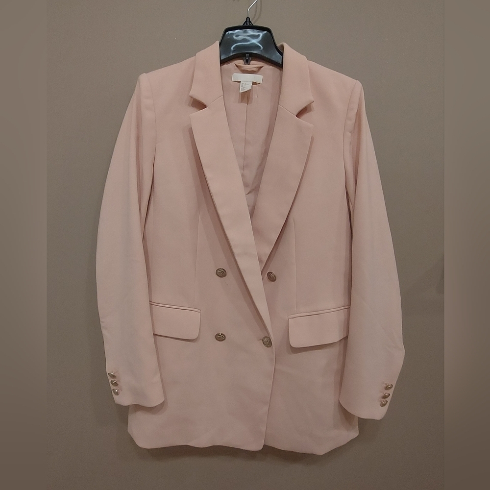 H&M Light Pink Double Breasted  Blazer